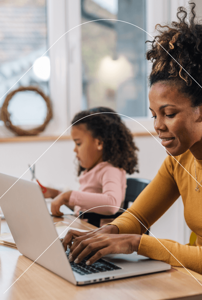 Lady typing on a computer