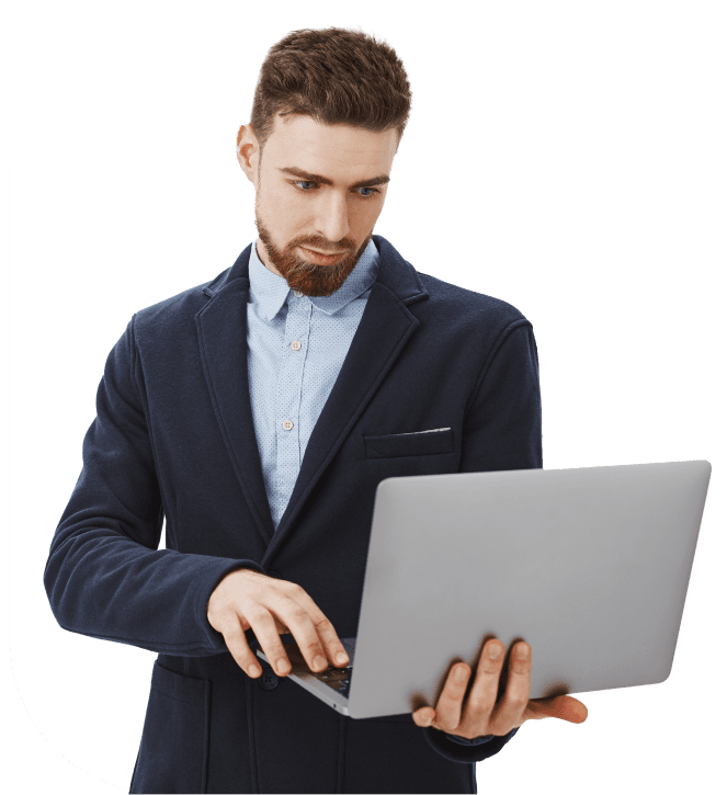 person using computer